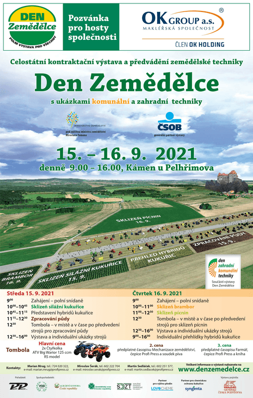 Pozvánka na Den Zemědělce Kámen